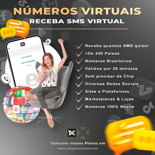 ✅Número Virtual Para Receber SMS
✅Valide Contas em Diversos Sites e Apps
✅Facilite a verificação de suas contas online com nossos números virtuais.
✅Diversas Redes Sociais
✅Cassinos e Apostas
✅E-mails e Mensagens
✅Jogos Online
✅Plataformas de Trabalho
✅+De 200 Países
✅Números Brasileiros
✅Sites e Plataformas
✅Marketplaces & Lojas
✅Sites e Plataformas
✅Válidos por 20 minutos
✅Sem precisar de Chip
✅Números 100% Novos

É importante avisar que são SMS Temporários, ou seja, irá lhe atender caso deseja criar algum cadastro / verificação ou tem o intuito de utilizar de modo “rápido”. Caso deseja utilizar por um longo período, é necessário comprar um Chip de fato.

Entre em contato e solicite consulte as redes e operadoras disponíveis

Atenção, promoção por tempo limitado! , atendimento apenas via WhatsApp: 5511994922994

Confira nosso portfólio no Nosso Site Oficial
www.1xdigitalsolutions.com

Link na Bio!

#numerovirtual #smsvirtual #sms #numerofake #whatsappfake